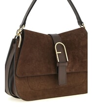 FURLA FLOW Bolso de mano con correa para el hombro. tonos chocolate - Bolsos Mujer - 3