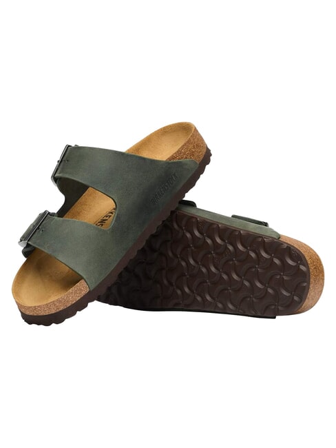 ARIZONA Sandalias de cuero engrasado tomillo - Zapatos Hombre