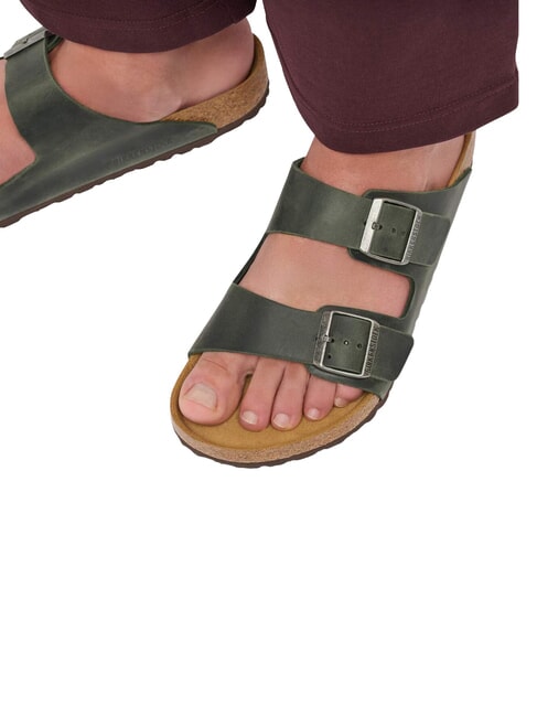 ARIZONA Sandalias de cuero engrasado tomillo - Zapatos Hombre