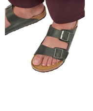 BIRKENSTOCK ARIZONA Sandalias de cuero engrasado tomillo - Zapatos Hombre - 6