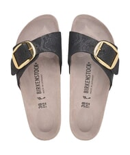 BIRKENSTOCK MADRID BIG BUCKLE Sandalias de una sola tira pit&oacute;n negra - Zapatos Mujer - 3