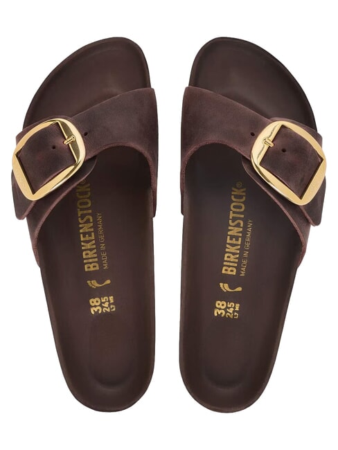 MADRID BIG BUCKLE HEX Sandalias de cuero habana - Zapatos Mujer