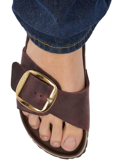 MADRID BIG BUCKLE HEX Sandalias de cuero habana - Zapatos Mujer