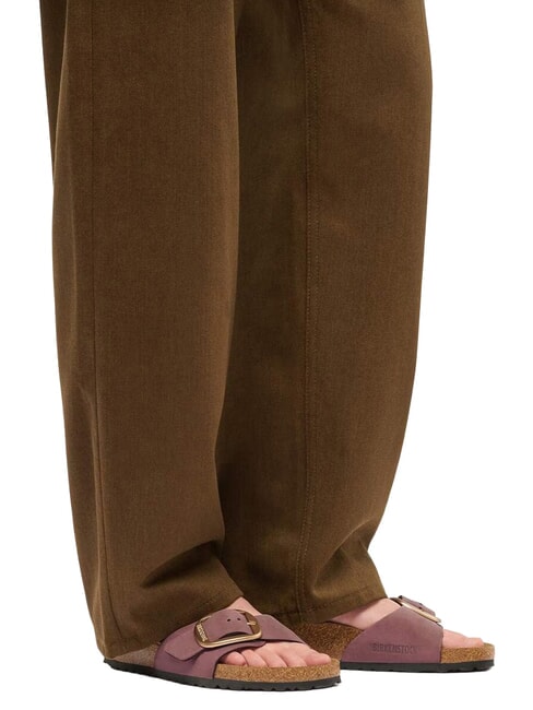 MADRID BIG BUCKLE Sandalias de cuero pimienta - Zapatos Mujer