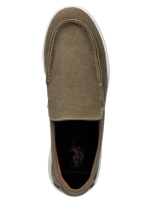 ALONSO Mocasines de lona oliva oscuro - Zapatos Hombre