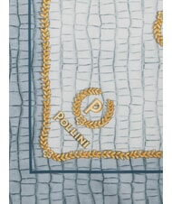 POLLINI CROCO LOGO Bufanda azul azafr&aacute;n - Bufandas - 4