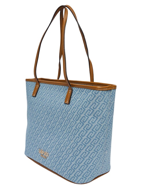 EVRIM Bolso de compras de hombro azul polvoriento - Bolsos Mujer