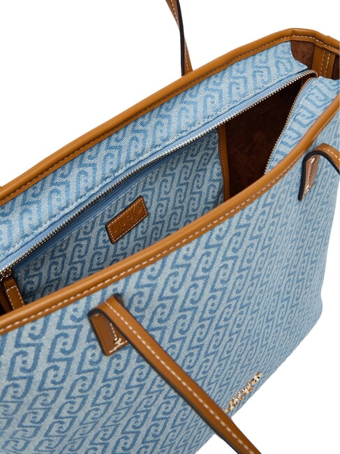 EVRIM Bolso de compras de hombro azul polvoriento - Bolsos Mujer