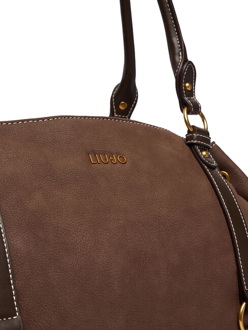 GINESA Bolso de hombro con correa para el hombro. moca - Bolsos Mujer