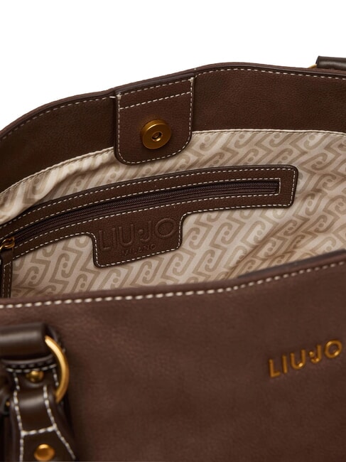 GINESA Bolso de hombro con correa para el hombro. moca - Bolsos Mujer
