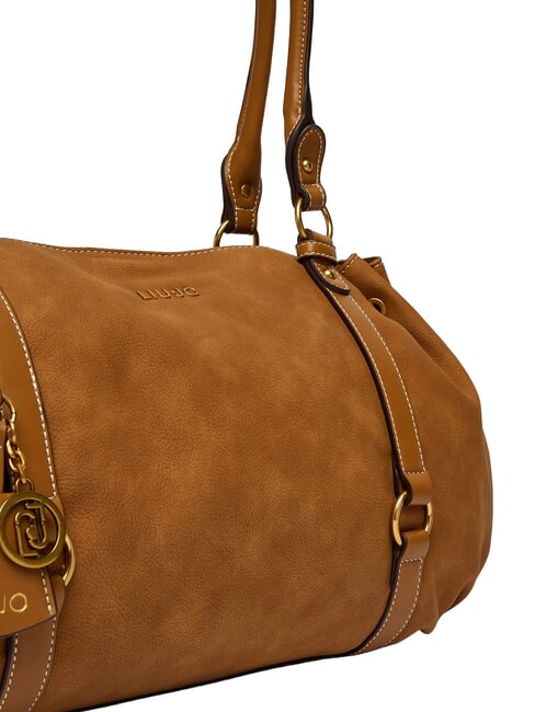 GINESA Bolso de hombro con correa para el hombro. camello - Bolsos Mujer