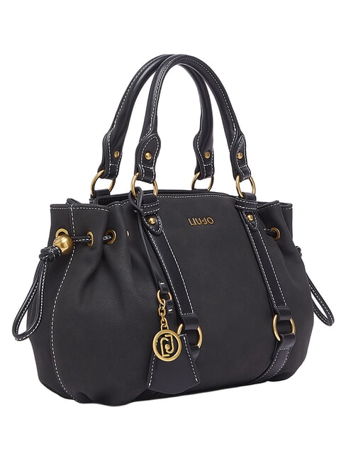 GINESA Bolso de hombro con correa para el hombro. NEGRO - Bolsos Mujer