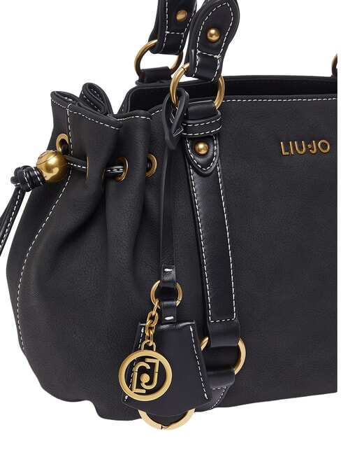 GINESA Bolso de hombro con correa para el hombro. NEGRO - Bolsos Mujer