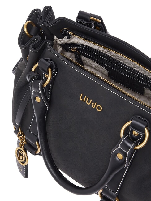 GINESA Bolso de hombro con correa para el hombro. NEGRO - Bolsos Mujer