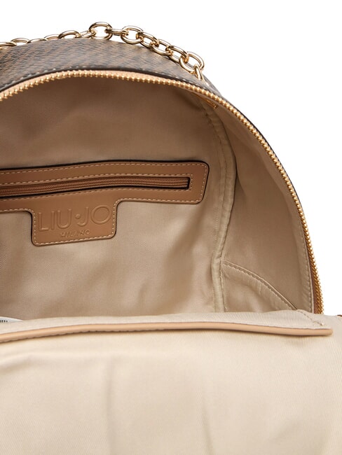 EMATITE Mochila con bolsillo frontal marr&oacute;n oscuro/polvo oscuro - Bolsos Mujer