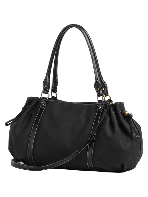 GINESA Bolso de hombro con correa para el hombro. NEGRO - Bolsos Mujer