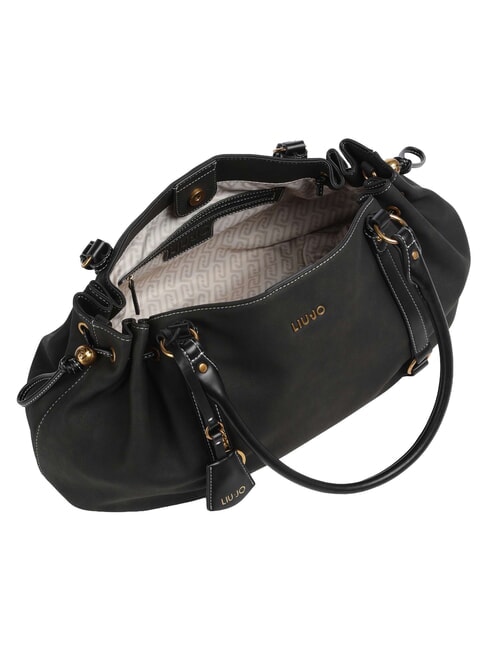 GINESA Bolso de hombro con correa para el hombro. NEGRO - Bolsos Mujer