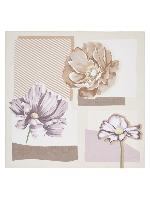FLOWER Bufanda de bloque crema blanca - Bufandas