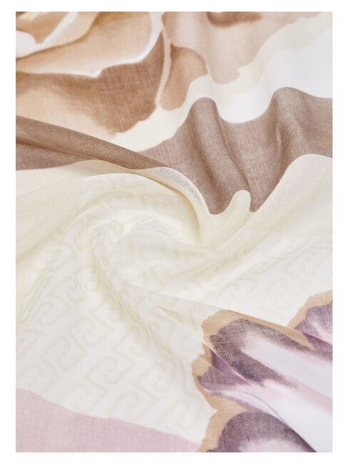 FLOWER Bufanda de bloque crema blanca - Bufandas