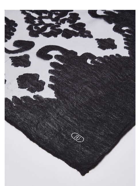PIZZO Bufanda estampada NEGRO - Bufandas
