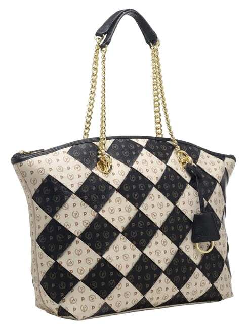HERITAGE Bolso de hombro con correa para el hombro. marfil negro - Bolsos Mujer
