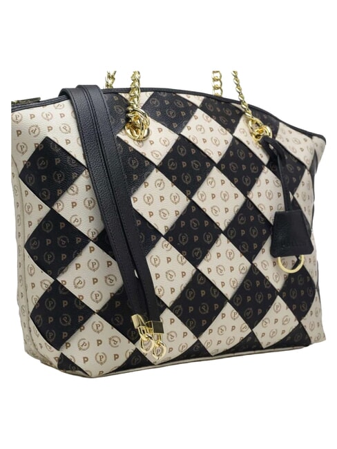 HERITAGE Bolso de hombro con correa para el hombro. marfil negro - Bolsos Mujer