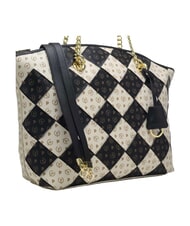 POLLINI HERITAGE Bolso de hombro con correa para el hombro. marfil negro - Bolsos Mujer - 3