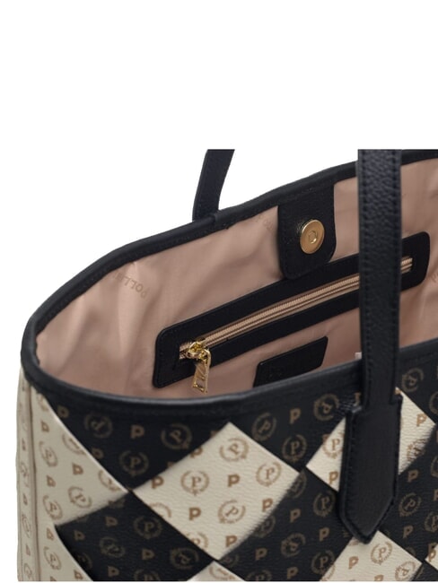 HERITAGE Bolso de hombro marfil negro - Bolsos Mujer