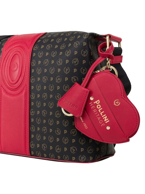 HERITAGE Bolso de hombro negro rojo - Bolsos Mujer