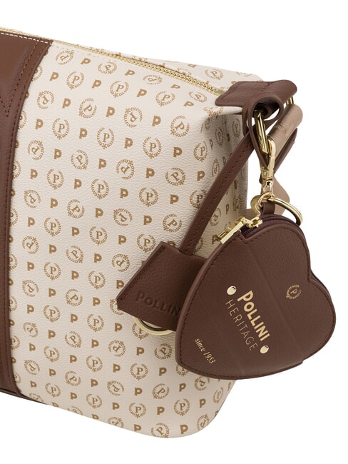 HERITAGE Bolso de hombro marfil marr&oacute;n - Bolsos Mujer