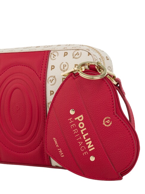 HERITAGE Minibolso de hombro marfil rojo - Bolsos Mujer