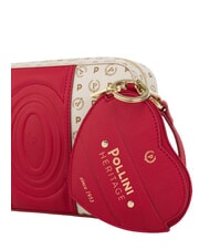 POLLINI HERITAGE Minibolso de hombro marfil rojo - Bolsos Mujer - 5