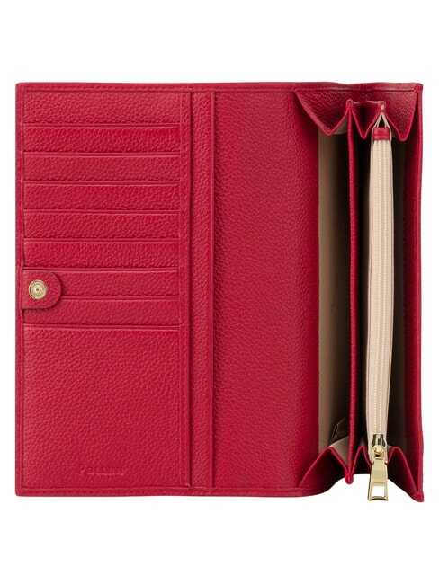 HERITAGE Cartera grande con tarjetero marfil rojo - Carteras Mujer
