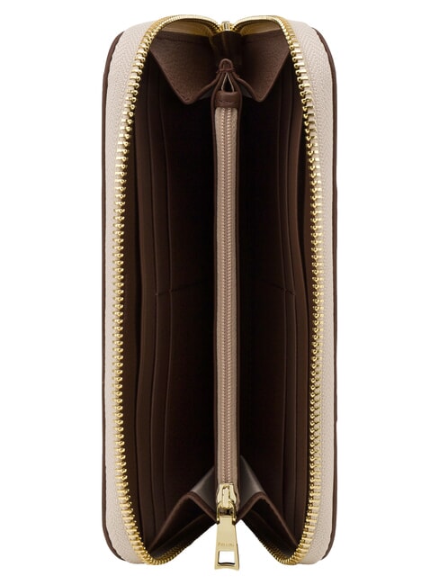 HERITAGE Cartera grande con cremallera. marfil marr&oacute;n - Carteras Mujer