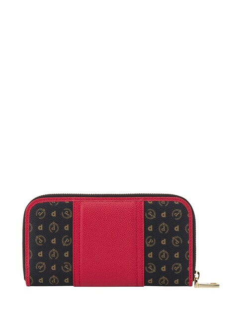 HERITAGE Cartera grande con cremallera. negro rojo - Carteras Mujer
