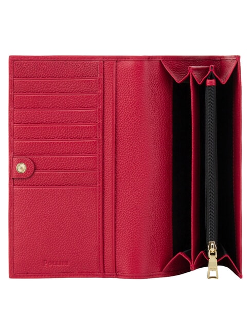 HERITAGE Cartera grande con tarjetero negro rojo - Carteras Mujer
