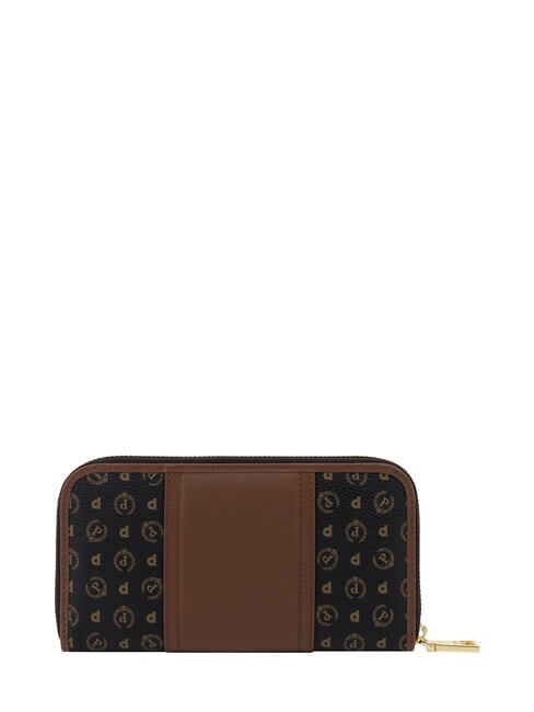 HERITAGE Cartera grande con cremallera. negro marr&oacute;n - Carteras Mujer