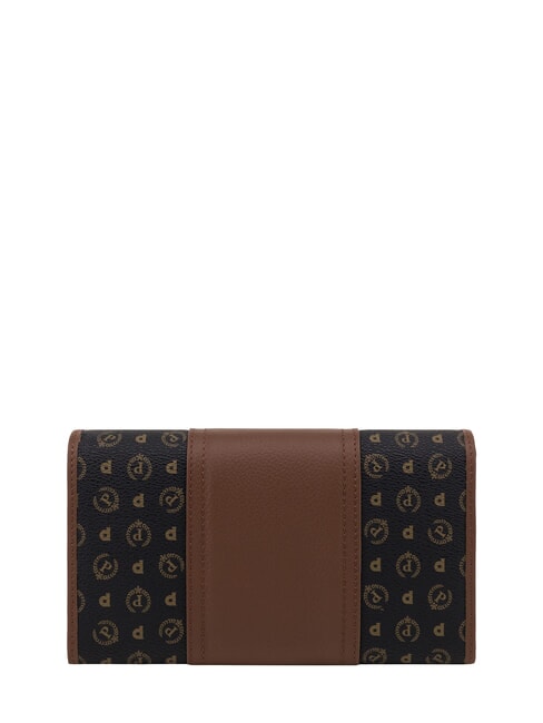 HERITAGE Cartera grande con tarjetero negro marr&oacute;n - Carteras Mujer