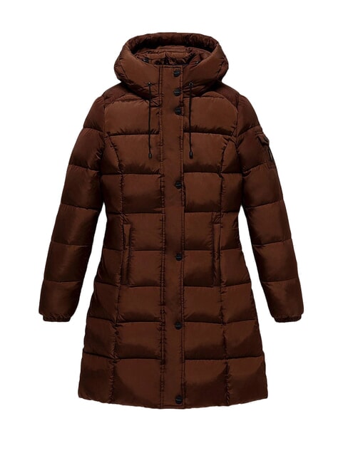 LADY LONG HUNTER Chaqueta larga de plumas caf&eacute; - Chaquetas de plumas de mujer