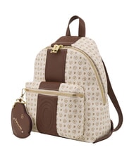 POLLINI HERITAGE Mochila con bolsillo frontal y llavero. marfil marr&oacute;n - Bolsos Mujer - 2