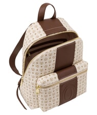 POLLINI HERITAGE Mochila con bolsillo frontal y llavero. marfil marr&oacute;n - Bolsos Mujer - 4