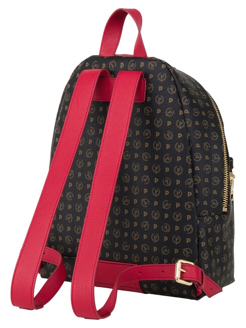 HERITAGE Mochila con bolsillo frontal y llavero. negro rojo - Bolsos Mujer