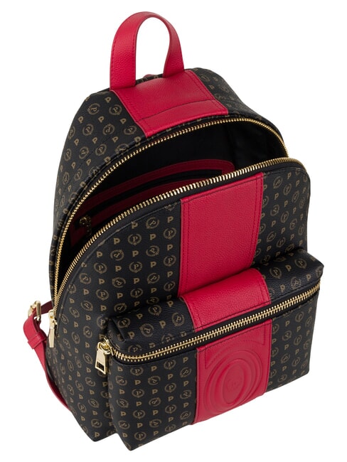HERITAGE Mochila con bolsillo frontal y llavero. negro rojo - Bolsos Mujer