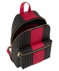 POLLINI HERITAGE Mochila con bolsillo frontal y llavero. negro rojo - Bolsos Mujer - 4