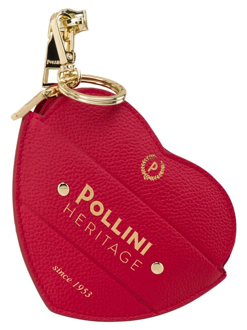 HERITAGE Mochila con bolsillo frontal y llavero. marfil rojo - Bolsos Mujer
