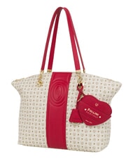 POLLINI HERITAGE Bolso de hombro tipo tote con llavero. - Bolsos Mujer