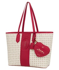 POLLINI HERITAGE Bolso de compras de hombro con neceser. marfil rojo - Bolsos Mujer - 2