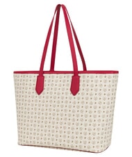 POLLINI HERITAGE Bolso de compras de hombro con neceser. marfil rojo - Bolsos Mujer - 3