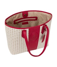 POLLINI HERITAGE Bolso de compras de hombro con neceser. marfil rojo - Bolsos Mujer - 4