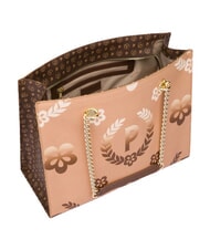 POLLINI HERITAGE  Bolsa de la compra con estampado all over marr&oacute;n / crema - Bolsos Mujer - 3